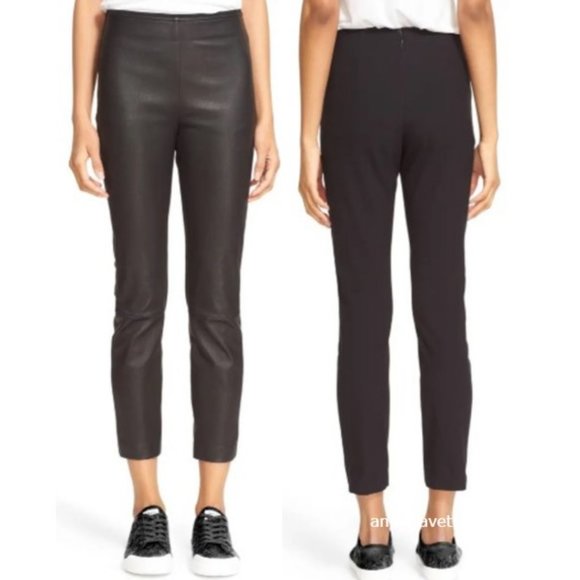 Rag & Bone Josephine Leather Pants Black - Picture 1 of 6